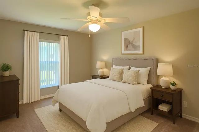 an empty room with a window