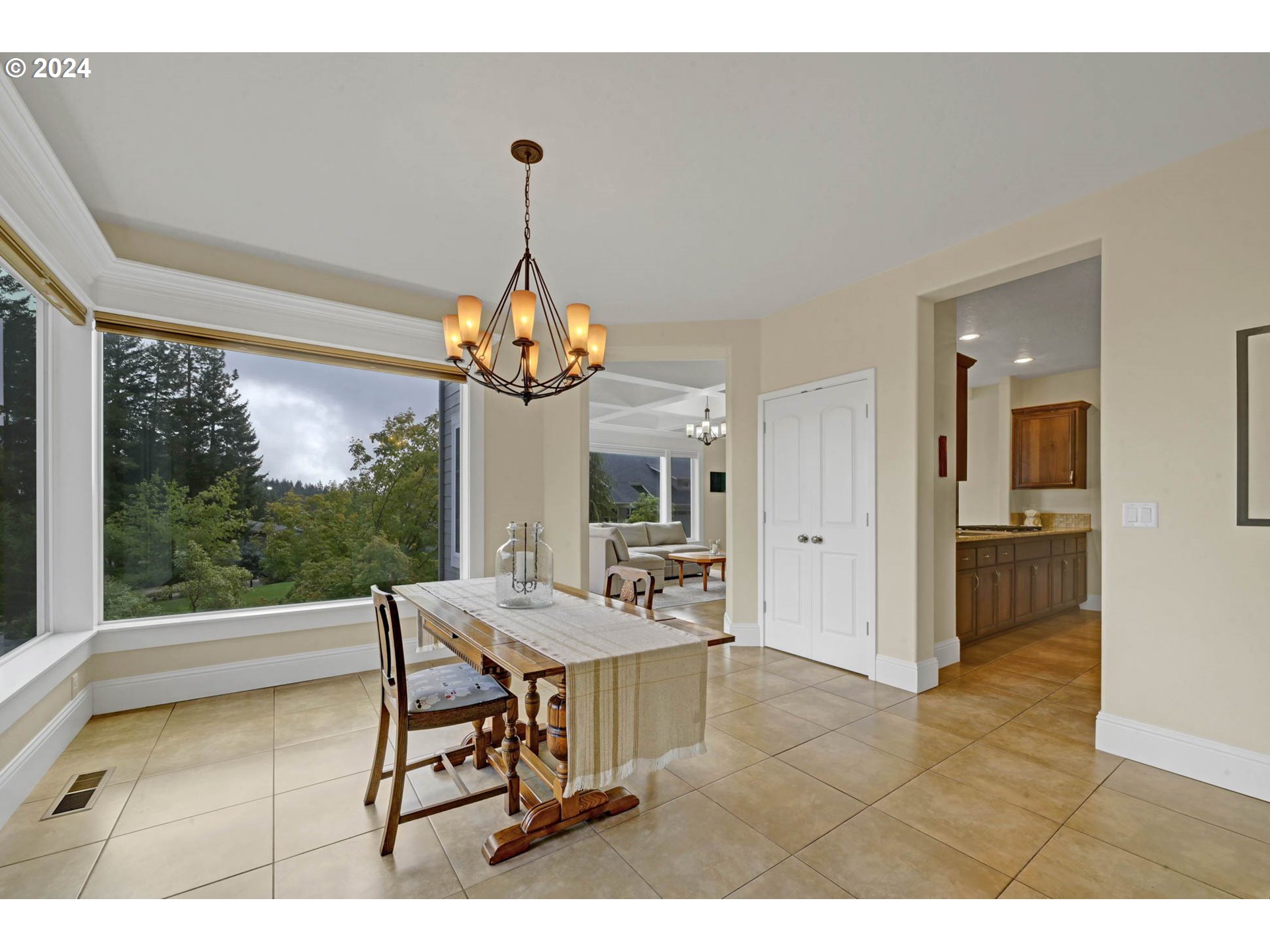 3587 Summit Sky Boulevard Eugene, OR 97405 - Photo 11 of 45 a dining room with furniture a chandelier and window