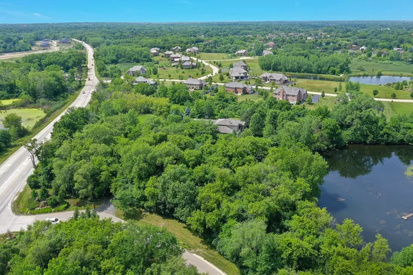 an aerial view of multiple house