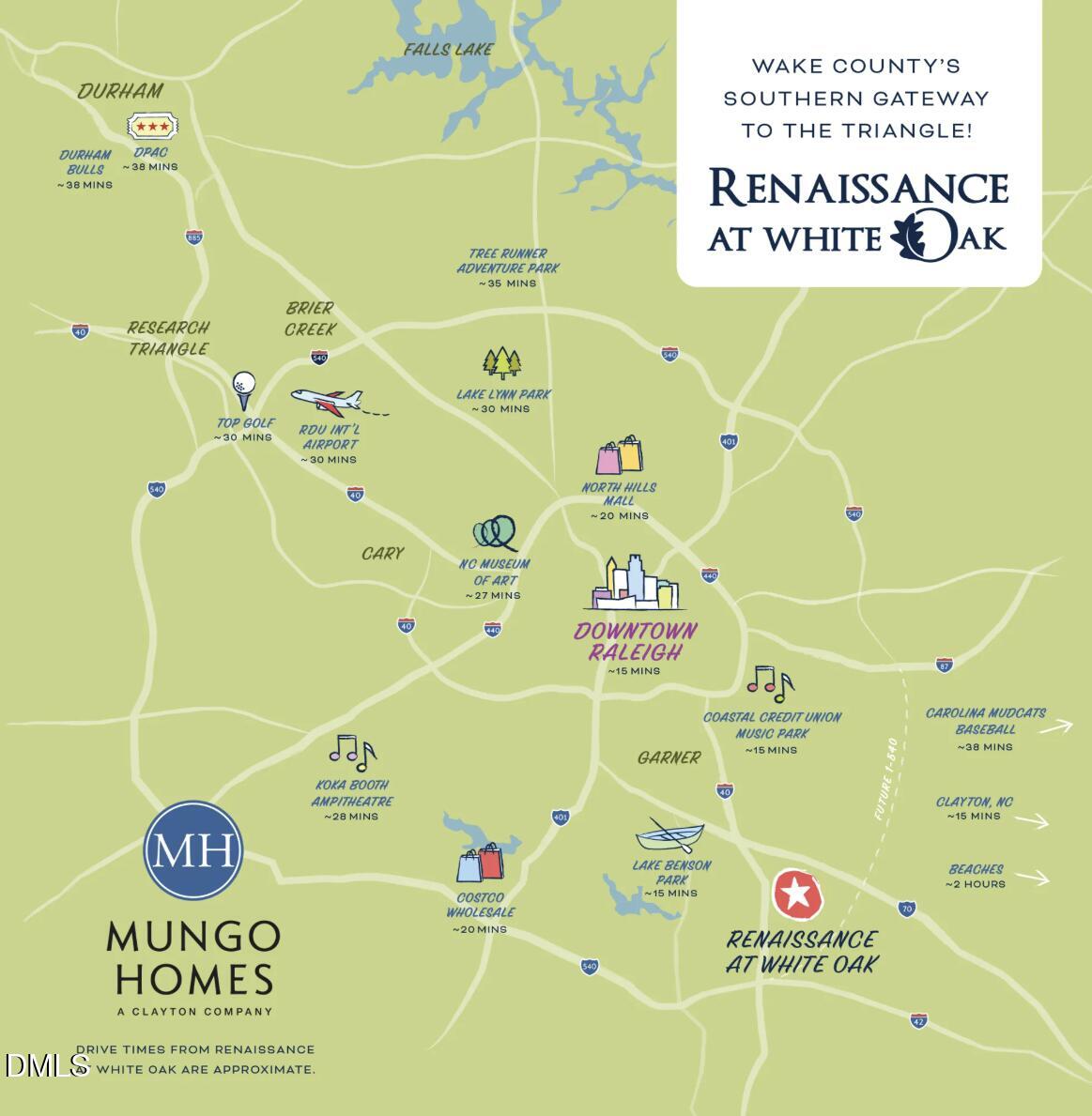 412 White Oak Gdn Way, Unit 315 Garner, NC 27529 - Photo 16 of 18 RWK Southern Gateway Map