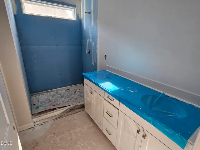 an empty room with a window