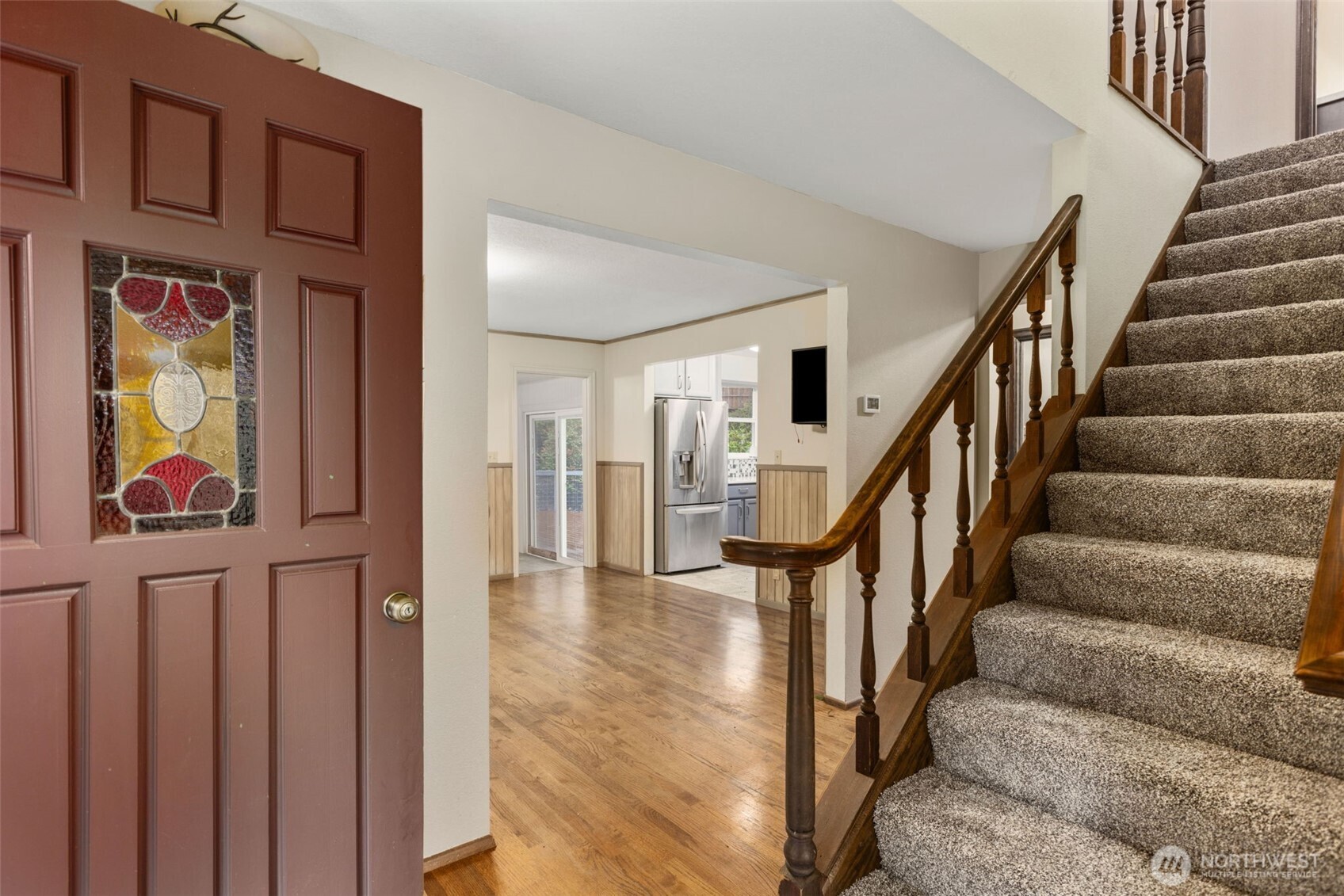100 East Twanoh Heights Road South Belfair, WA 98528 - Photo 3 of 40 a view of entryway and hall with wooden floor
