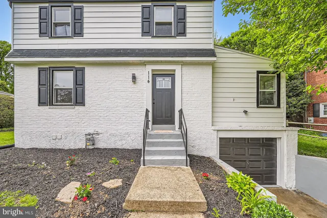 a front view of a house