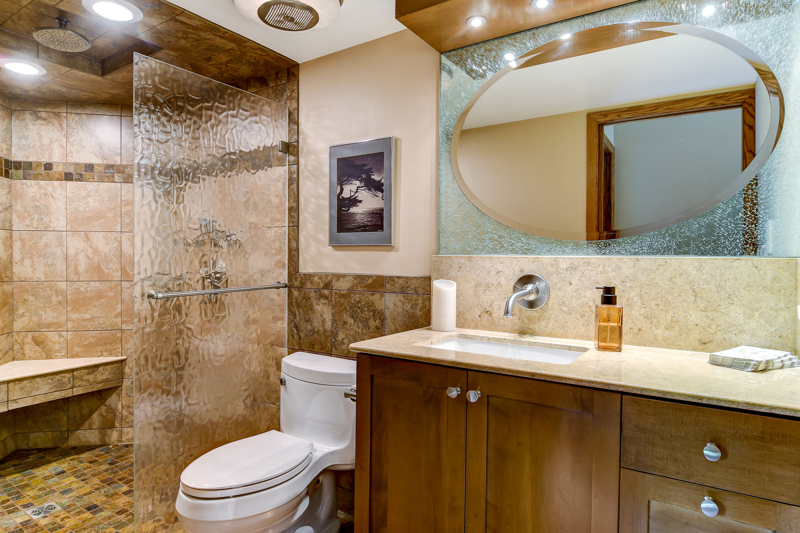 39 Fawn Court Burr Ridge, IL 60527 - Photo 33 of 46 a bathroom with a sink a toilet and shower