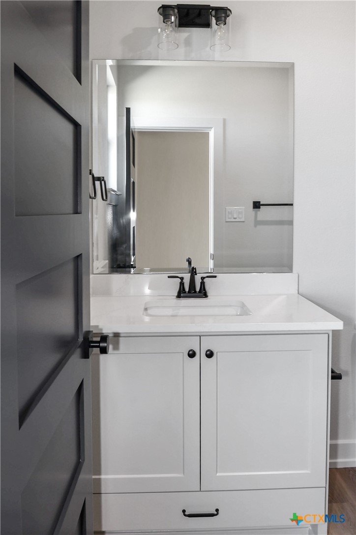 16026 Honey Ridge Drive Holland, TX 76534 - Photo 17 of 27 a bathroom with a sink and a mirror