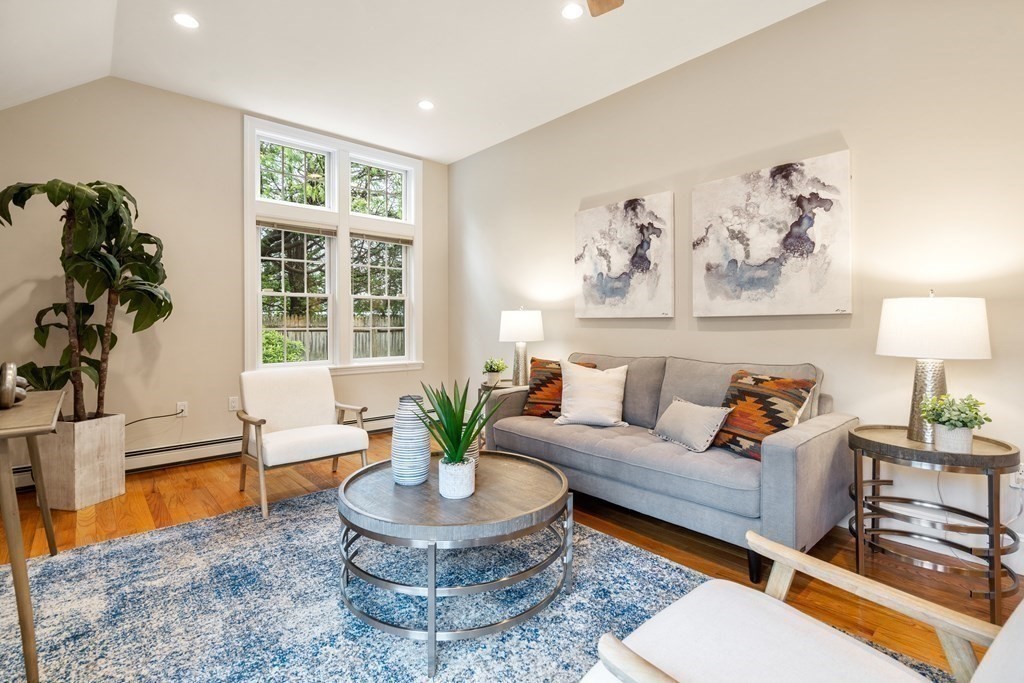 41 Janet Road Newton, MA 02459 - Photo 23 of 37 a living room with furniture and a potted plant