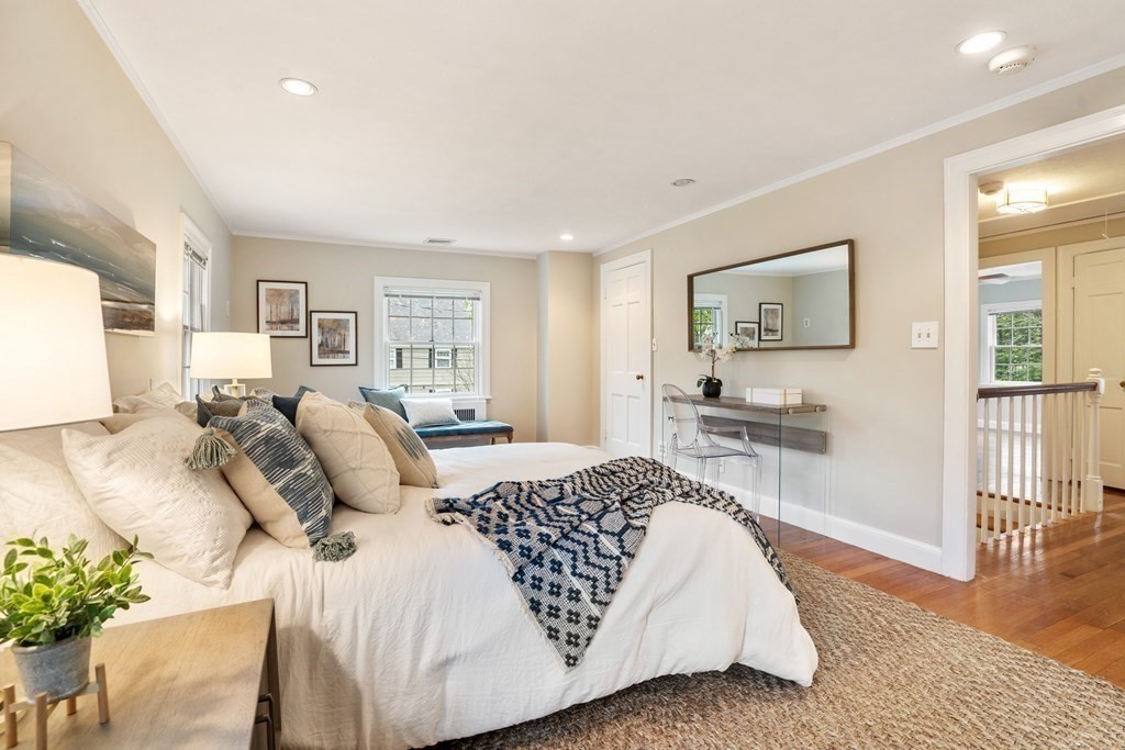 41 Janet Road Newton, MA 02459 - Photo 27 of 37 a bedroom with a large bed and a couch