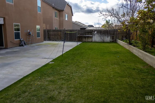 a view of a porch with a backyard