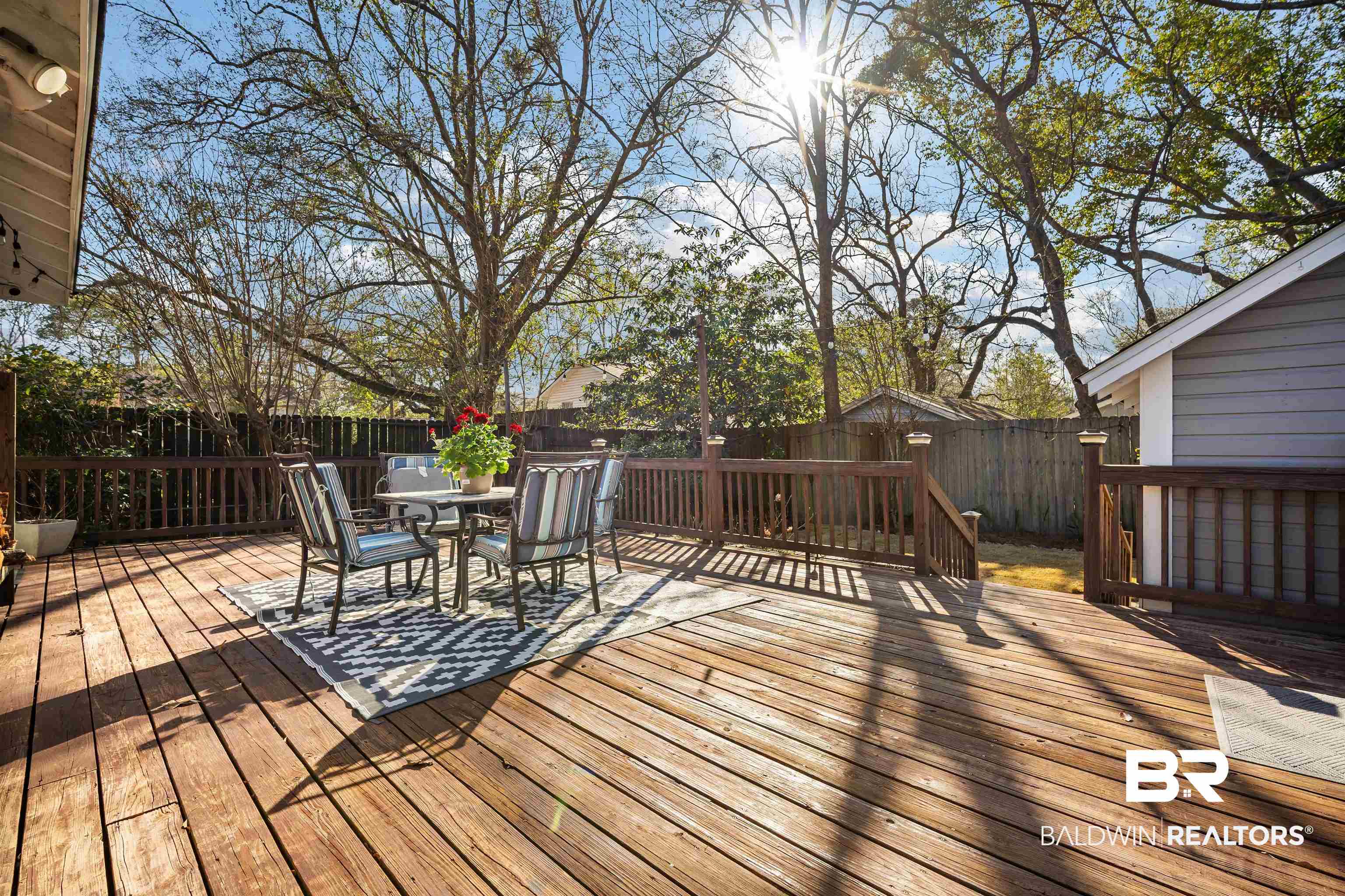 168 Mohawk Street Mobile, AL 36606 - Photo 29 of 31 Wooden deck featuring a fenced backyard and outdoor dining space