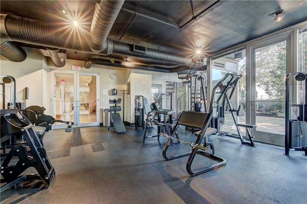 3324 Peachtree Road Northeast, Unit 908 Atlanta, GA 30326 - Photo 26 of 46 a view of a room with gym equipment