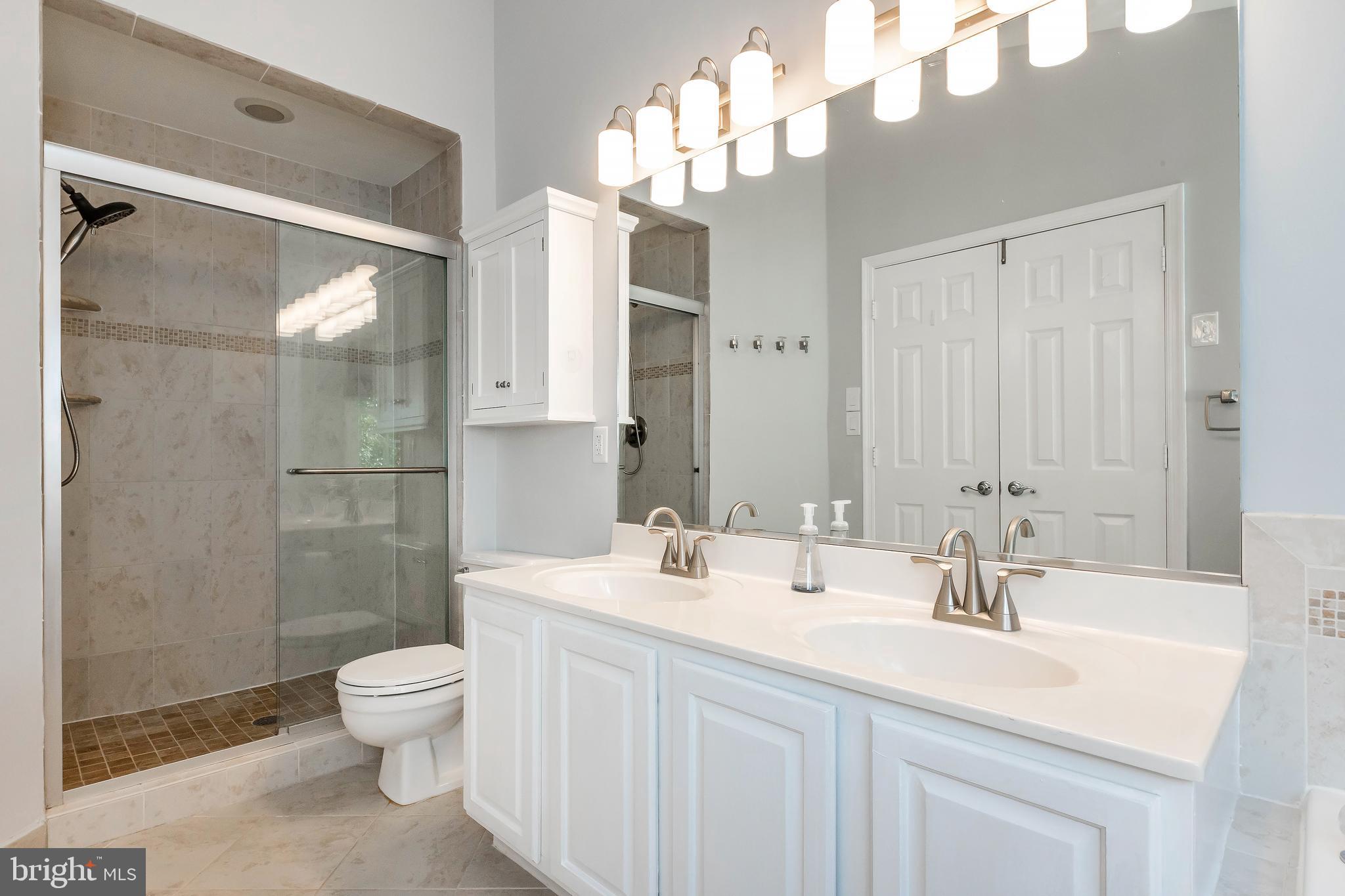 205 Ridgepoint Place Gaithersburg, MD 20878 - Photo 34 of 51 a bathroom with a sink a toilet and shower
