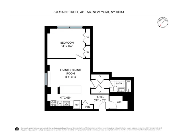 $525,000 | 531 Main Street, Unit 617 | Roosevelt Island