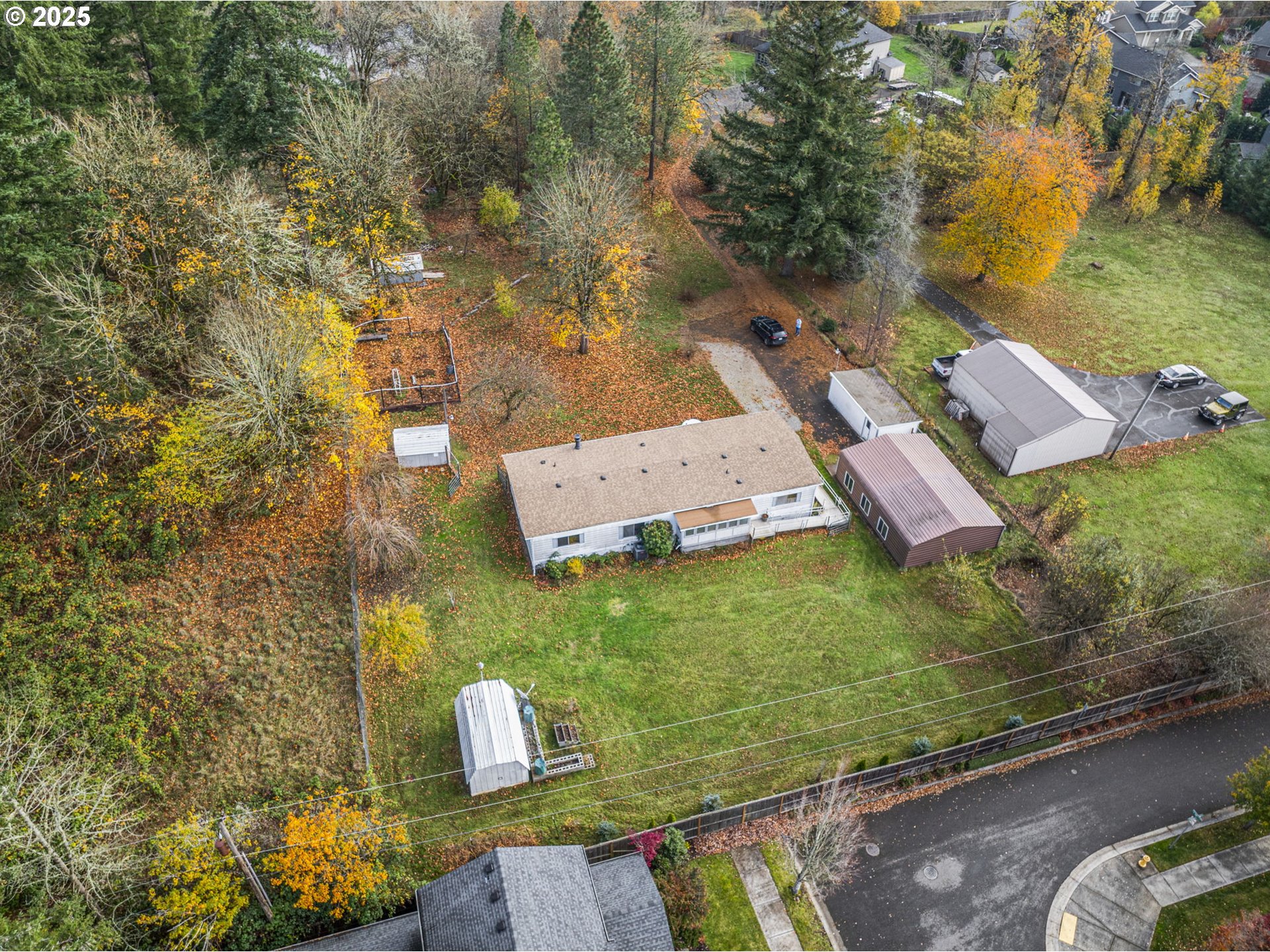 2032 Southeast 283rd Avenue Camas, WA 98607 - Photo 19 of 22 an aerial view of a house with swimming pool