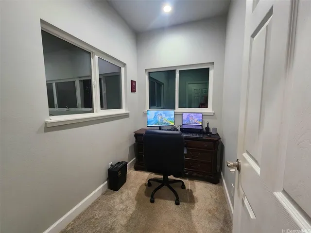 a view of water with sunset