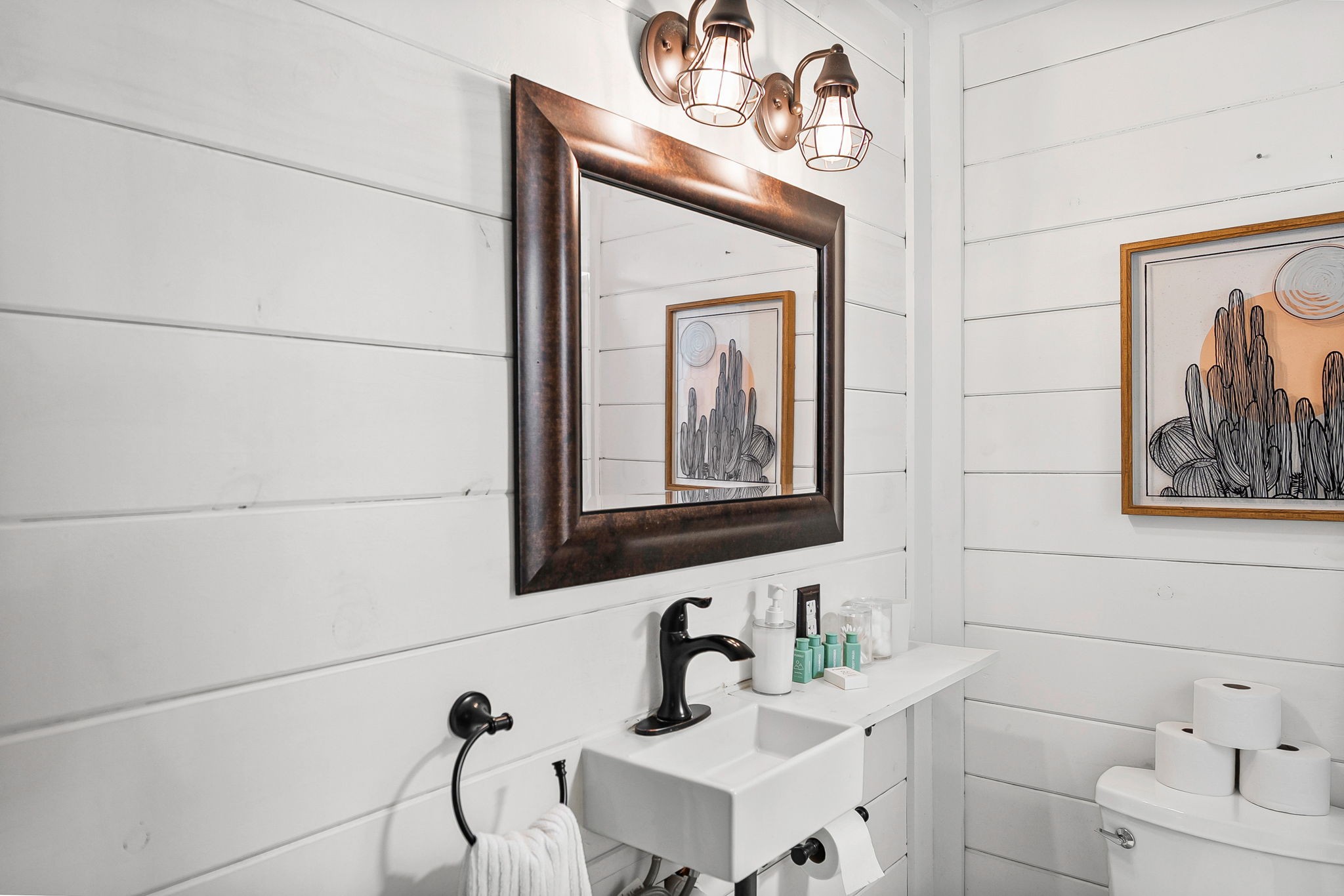148 Green Hill Drive Grand Rivers, KY 42045 - Photo 30 of 65 a bathroom with a sink and a mirror