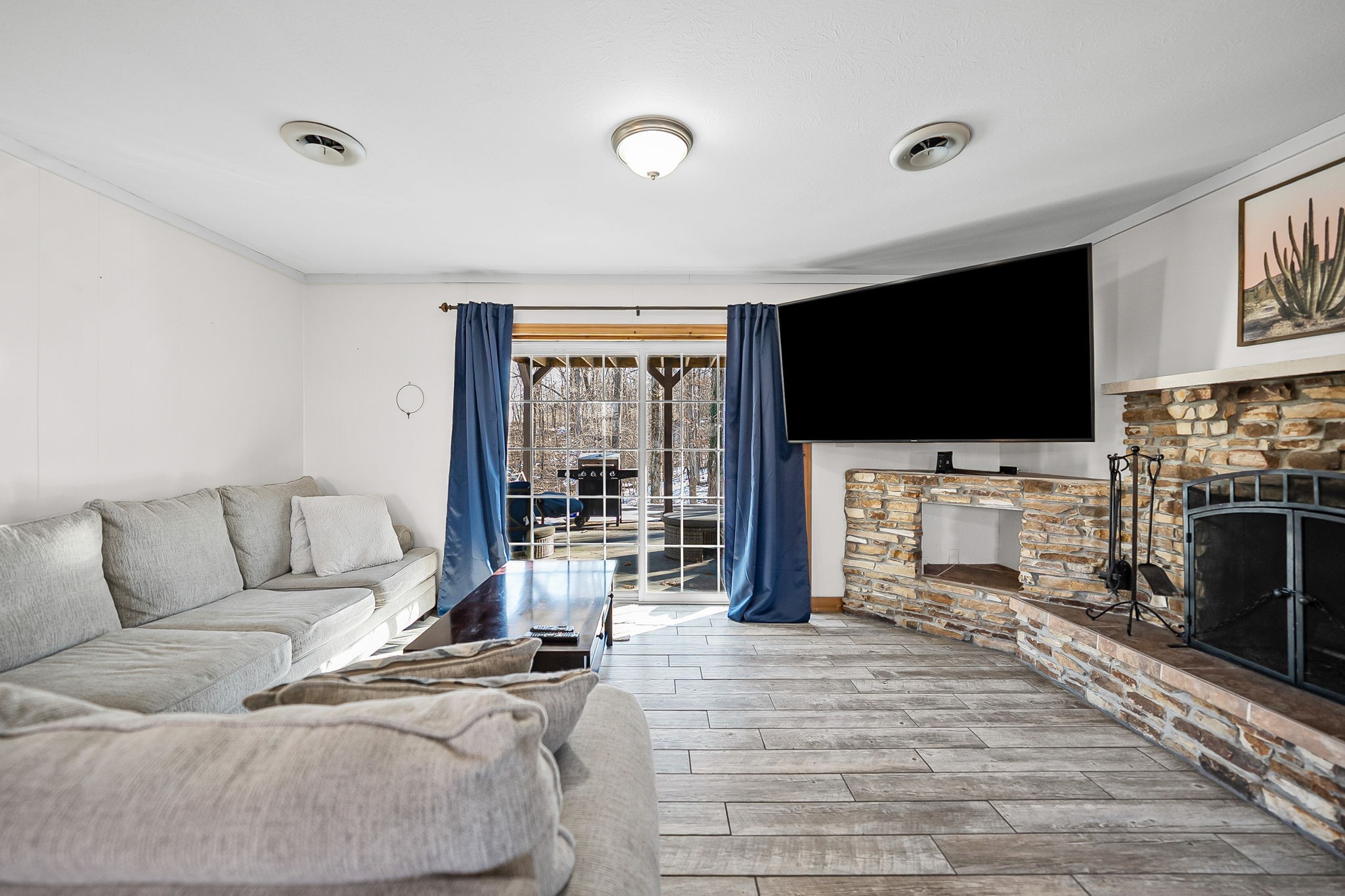 148 Green Hill Drive Grand Rivers, KY 42045 - Photo 36 of 65 a living room with furniture and a flat screen tv