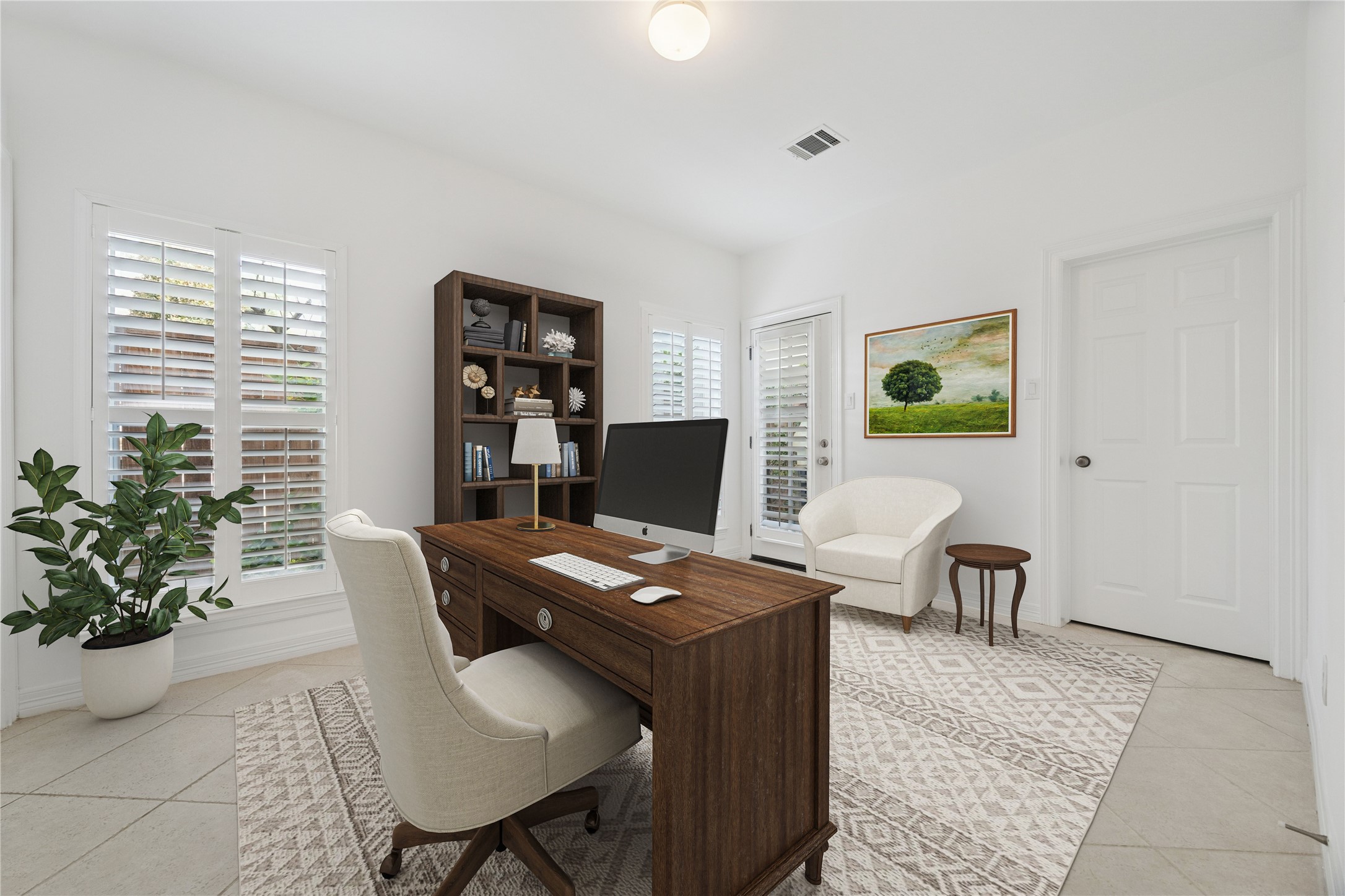 2638 Wroxton Road West University Place, TX 77005 - Photo 4 of 31 The first floor boasts a bright and spacious room perfect for an office or hosting guests. Virtually staged image.
