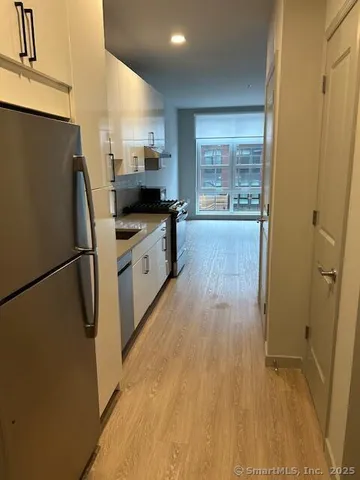 an empty room with closet