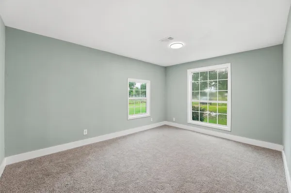 an empty room with a window