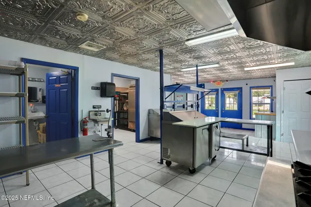 a view of a storage and utility room