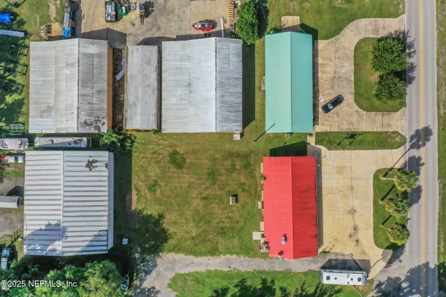 a view of a lake with a city view