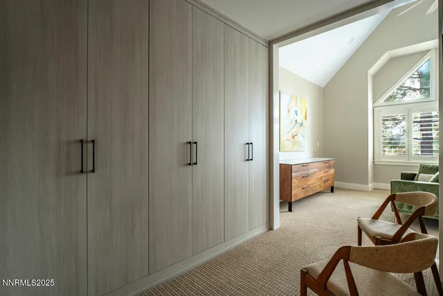 a view of a livingroom with furniture