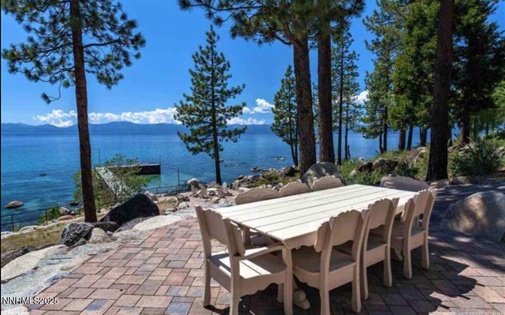 2 South Point Place Glenbrook, NV 89413 - Photo 45 of 49 a view of an outside dining space with a table and chairs
