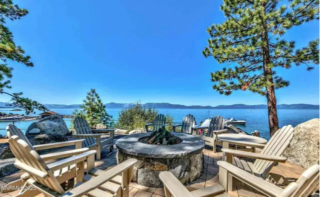 a view of a terrace with furniture and a potted plant