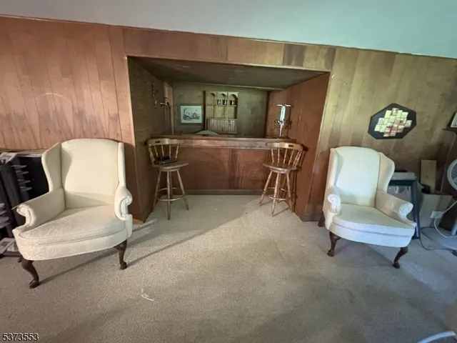 a view of kitchen with dining area