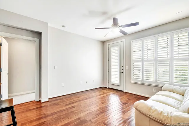 a view of livingroom with hardwood floor and window