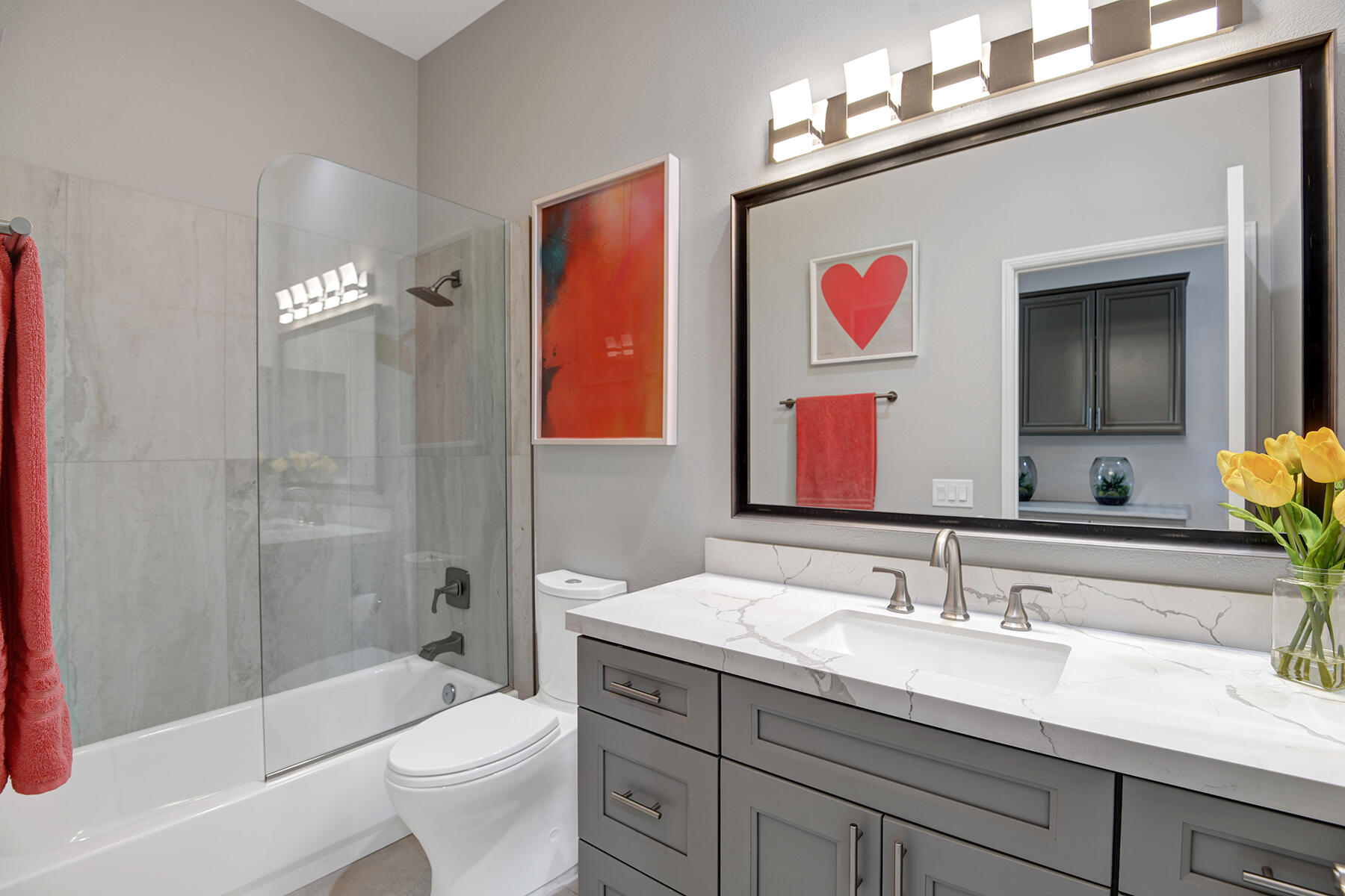 75 North Kavenish Drive Rancho Mirage, CA 92270 - Photo 26 of 41 a bathroom with a sink a toilet and shower