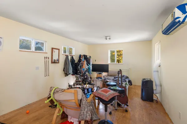 a view of a lake with a mountain in the background