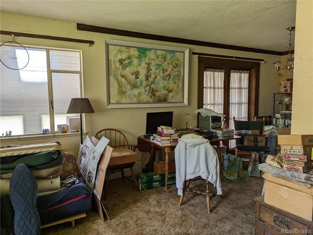a living room with furniture a window and a fireplace