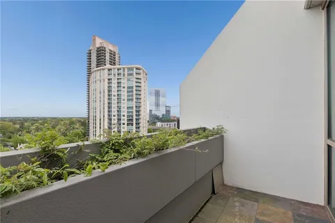 a view of an outdoor space with a ocean view