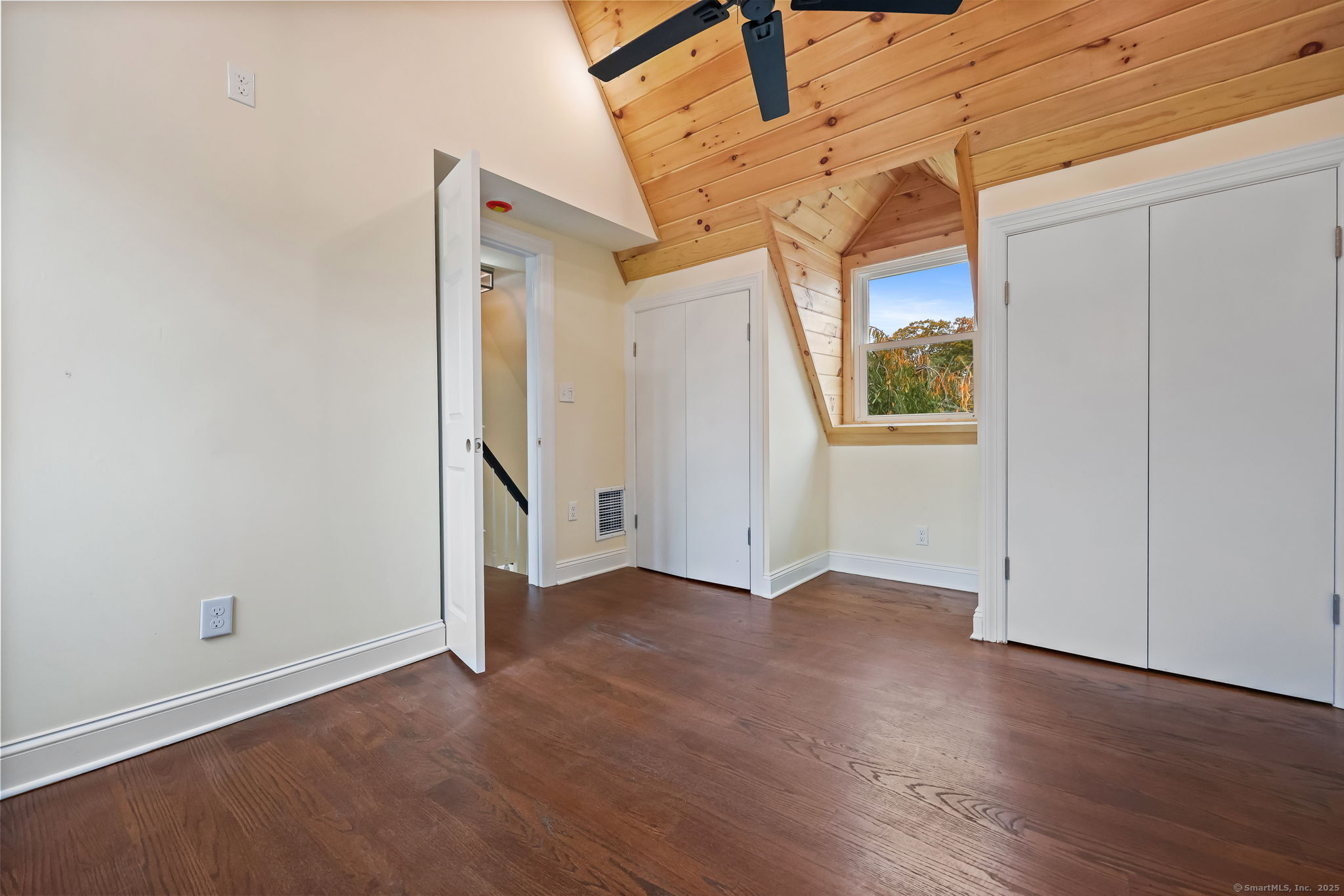 516 Valley Road Stratford, CT 06615 - Photo 27 of 40 Hardwood floors, cathedral ceiling with fan