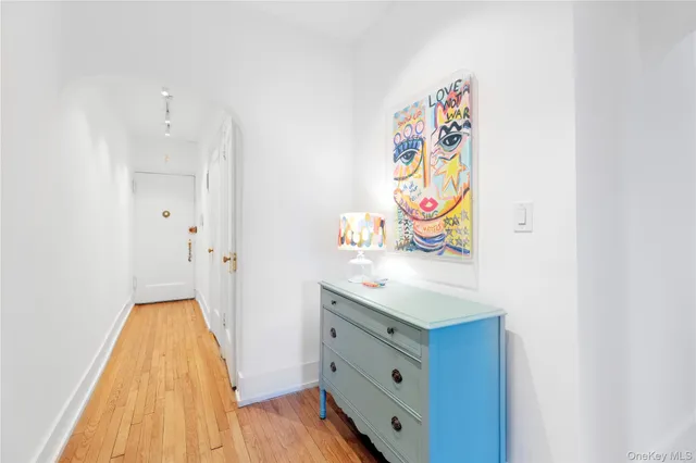a view of kitchen with wooden floor