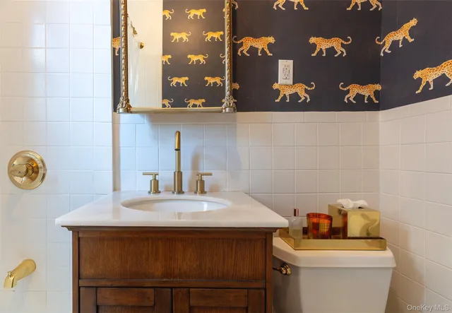 a bathroom with a sink and a toilet