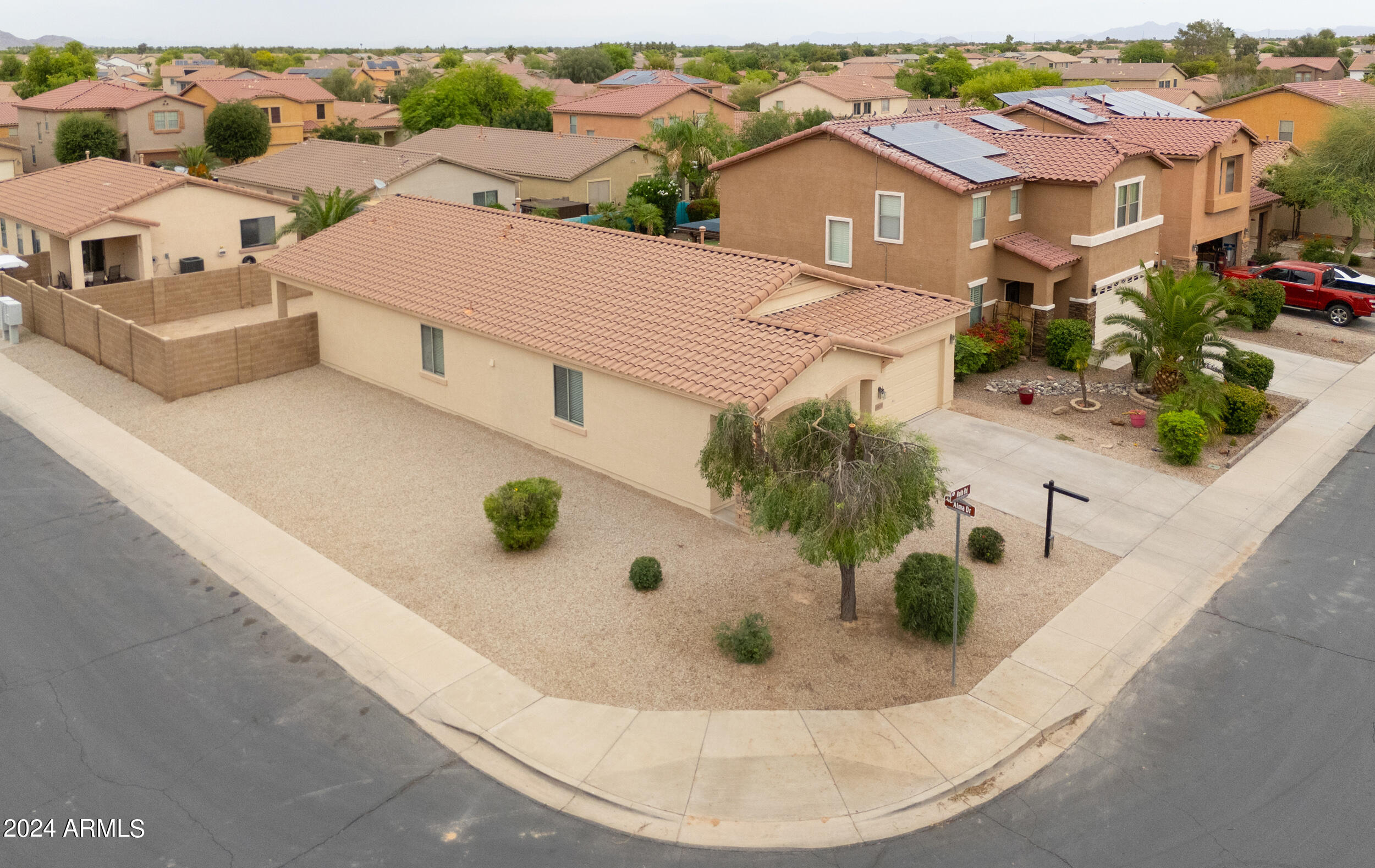 44236 Roth Road Maricopa, AZ 85138 - Photo 35 of 45 an aerial view of a house with a yard