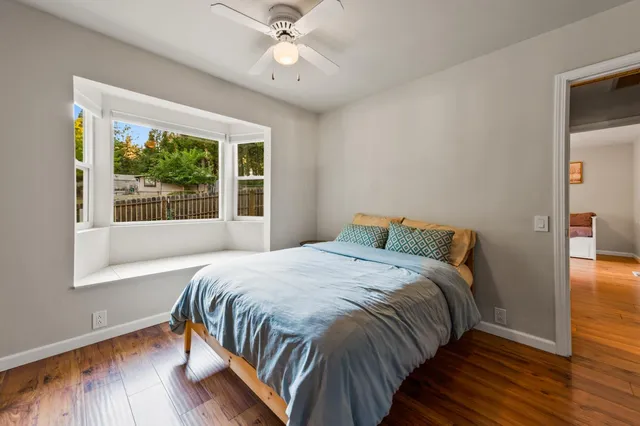 a view of a yard with an trees