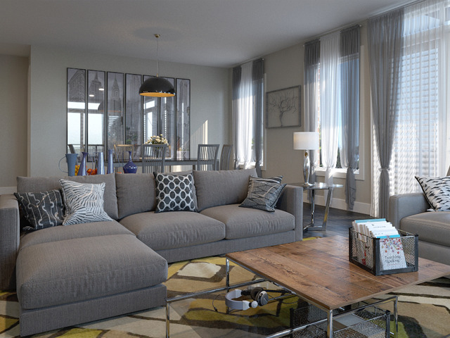 236 South Racine Avenue, Unit 303 Chicago, IL 60607 - Photo 7 of 11 a living room with furniture and a large window