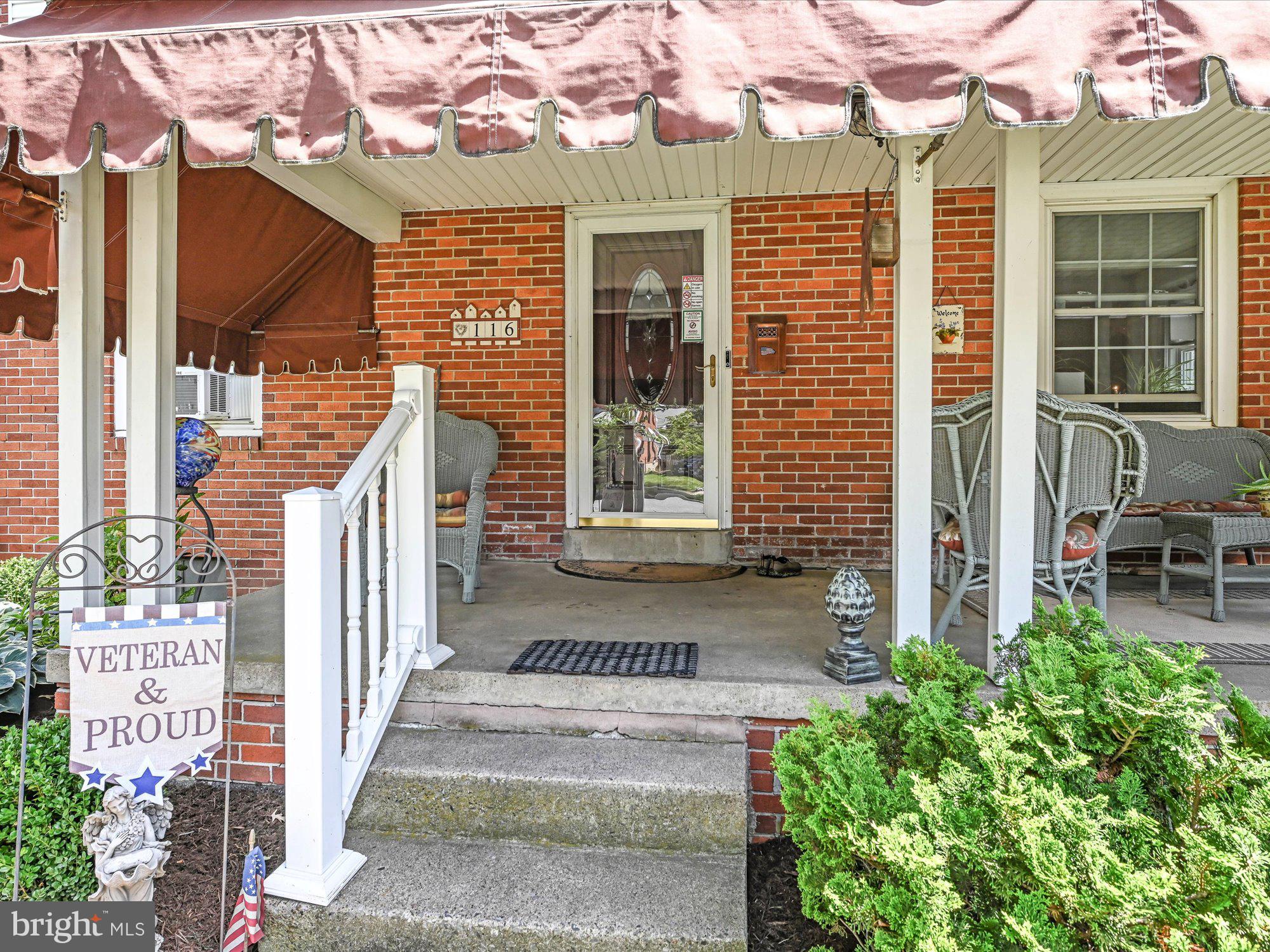 116 East Walnut Street Shillington, PA 19607 - Photo 4 of 26 Covered Front Porch