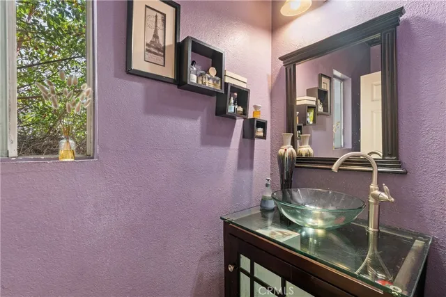 a view of a hallway with workspace