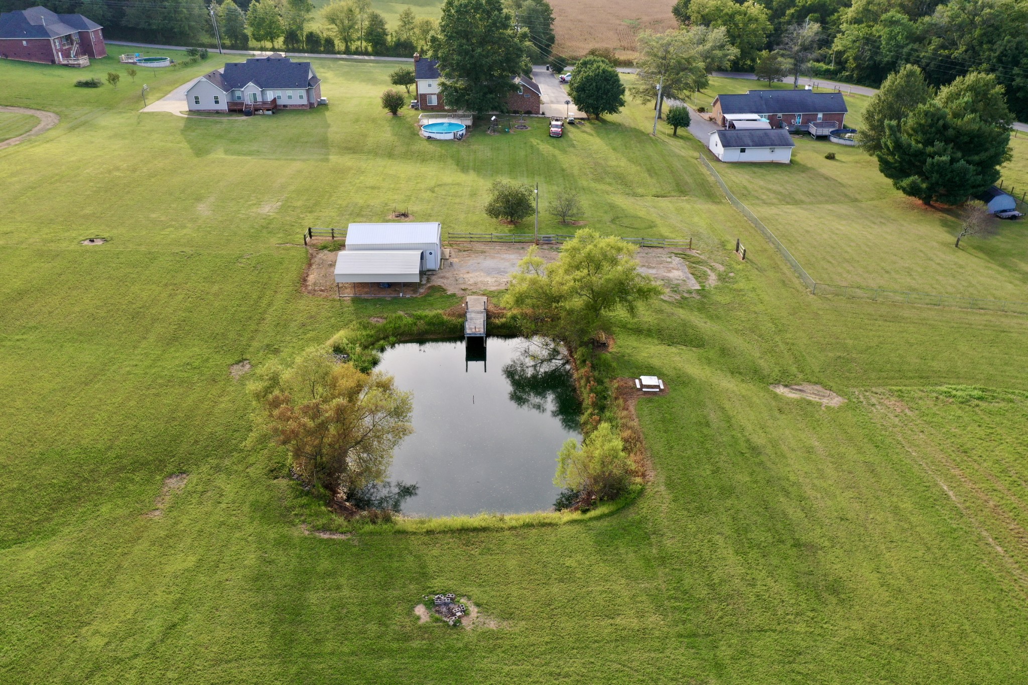 654 Denning Ford Road Portland, TN 37148 - Photo 36 of 39 a aerial view of a house with a garden