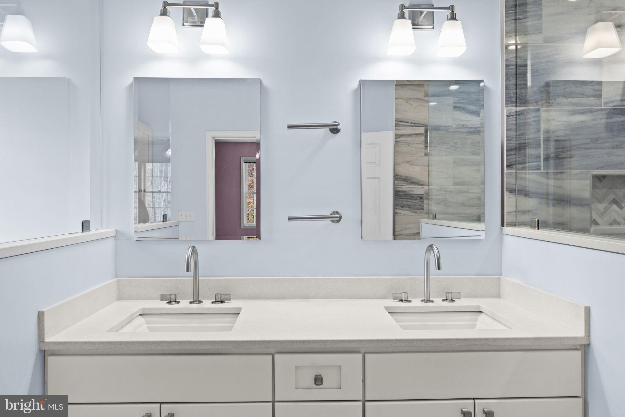 2481 Yanceyville Road Louisa, VA 23093 - Photo 26 of 66 a bathroom with double vanity sinks and a mirror