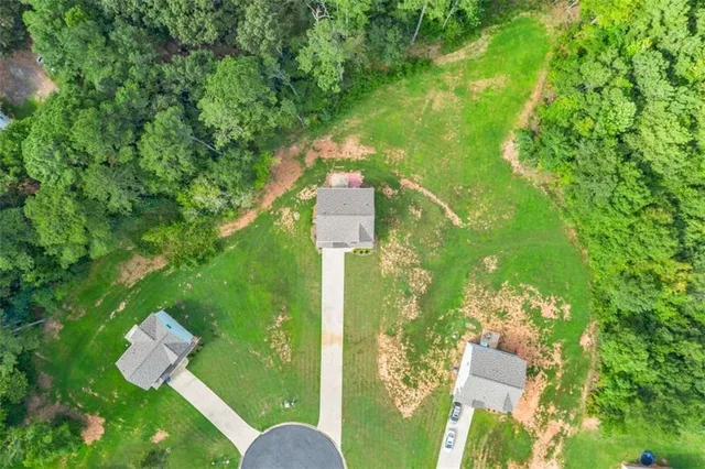 a bird view of yard