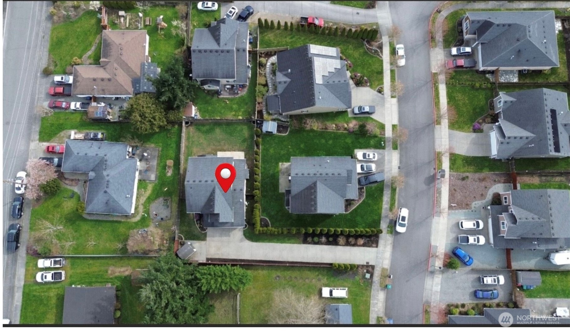 1709 Hillcrest Loop Mount Vernon, WA 98274 - Photo 4 of 40 an aerial view of multiple houses with outdoor space