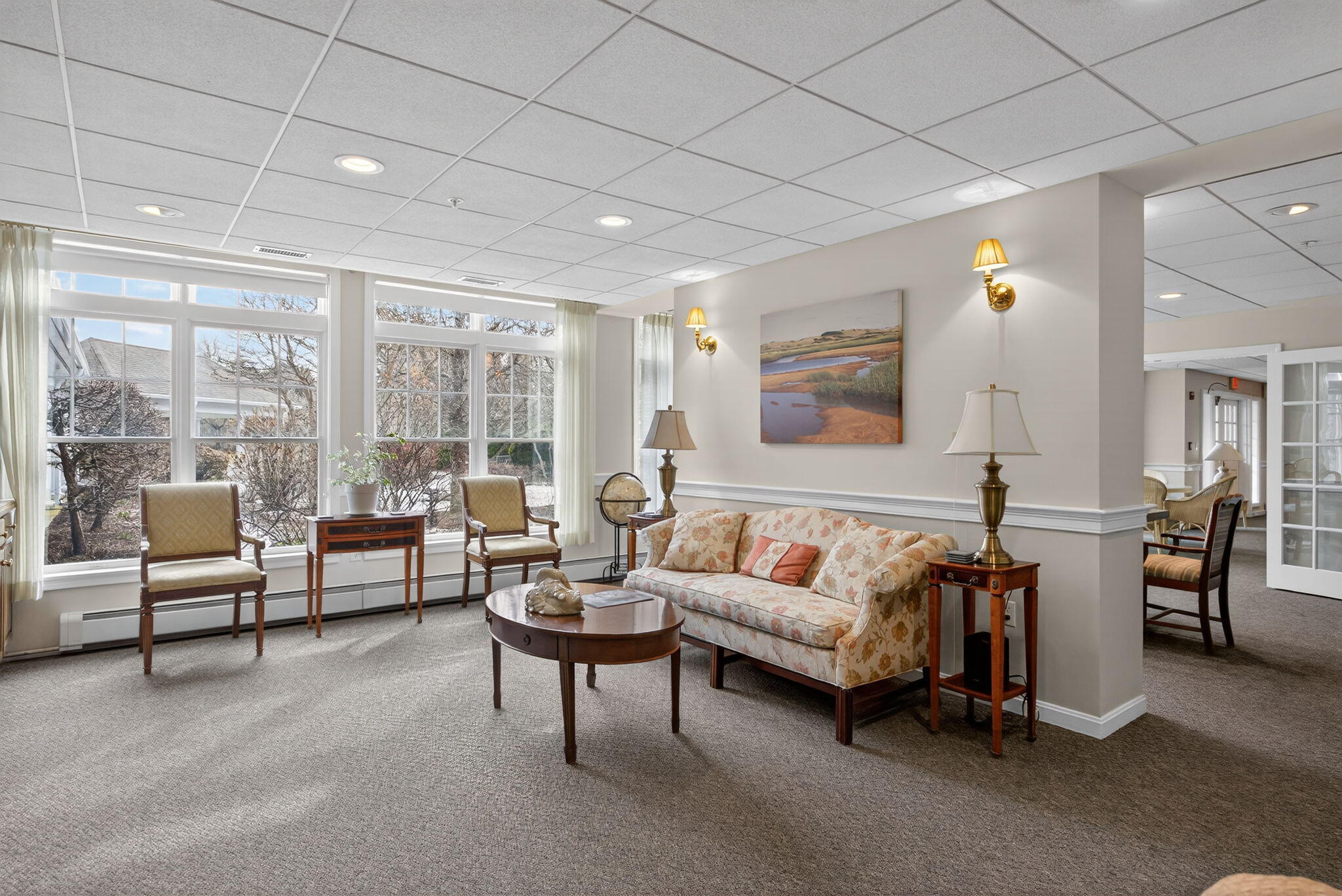 912 Main Street, Unit 308 Chatham, MA 02633 - Photo 55 of 65 a living room with furniture and a large window