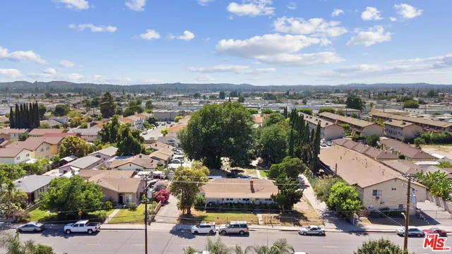 an aerial view of a city