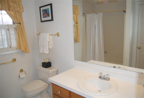 155 East Emerson Road Lexington, MA 02420 - Photo 14 of 18 a bathroom with a sink a toilet and shower curtain