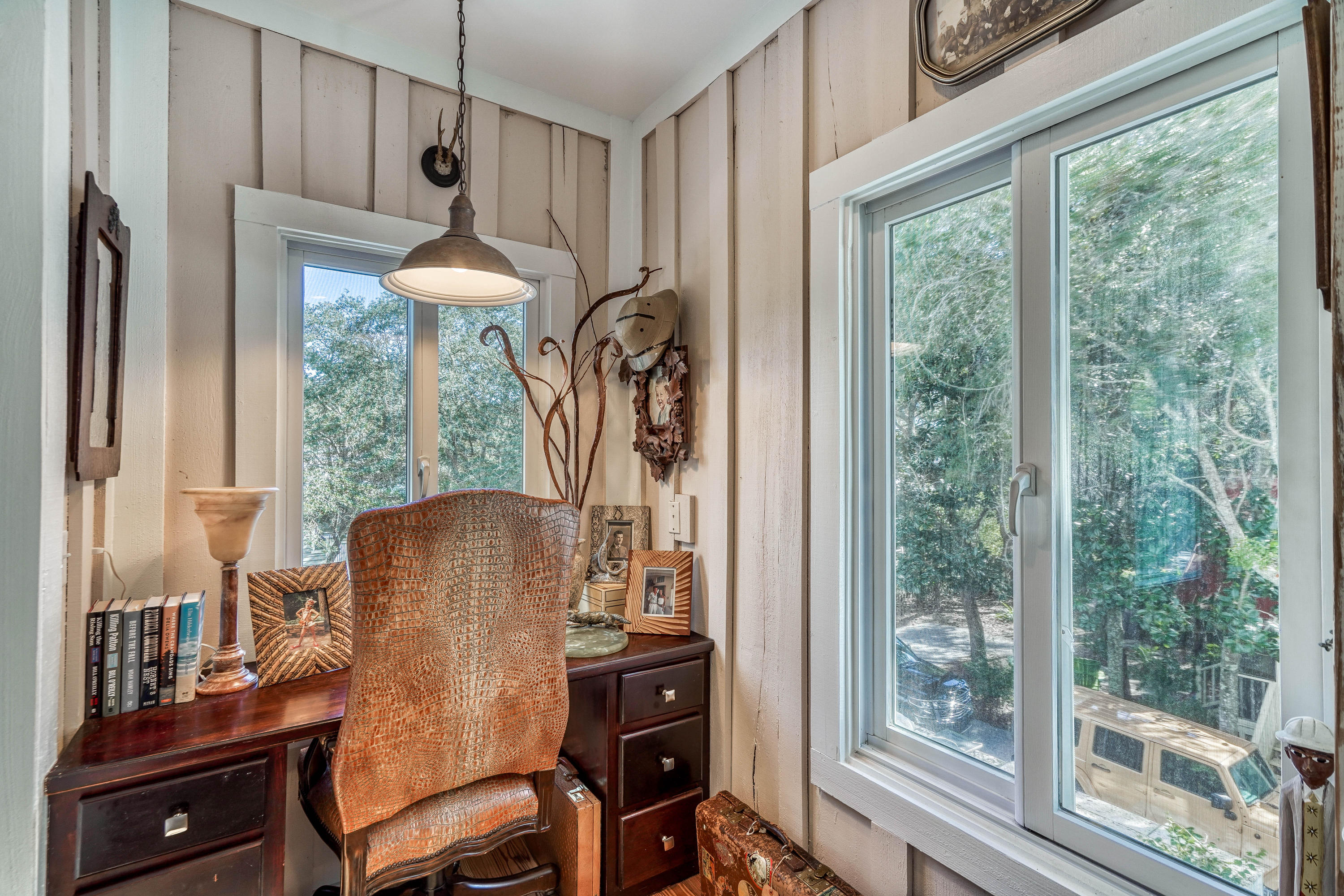 406 Defuniak Street Santa Rosa Beach, FL 32459 - Photo 36 of 87 a view of a workspace with furniture and a window